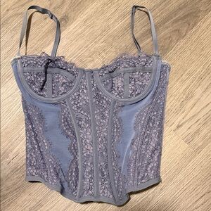 Urban Outfitters Dusty Lavender Lace Bustier